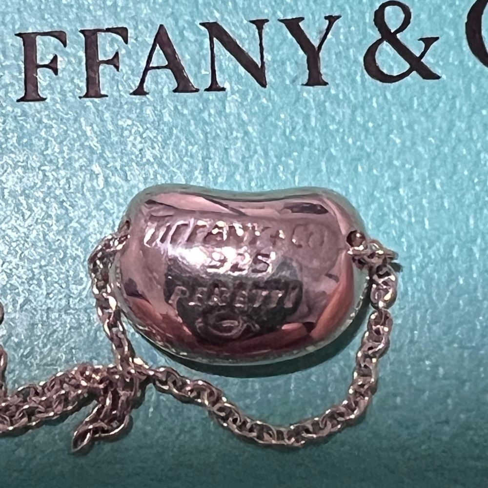 Tiffany & Co. Elsa Peretti Bean Necklace 16”. Chain***FINAL DROP/SALE
